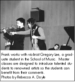 Frank works with violinist